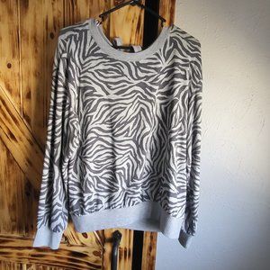Zebra pattern sweater